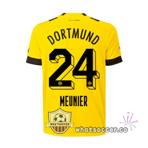 Dortmund BVB (Meunier 24) Home Soccer Jerseys Yellow 2022-2023