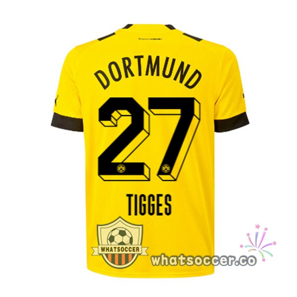 Dortmund BVB (Tigges 27) Home Soccer Jerseys Yellow 2022-2023