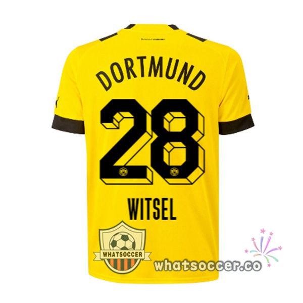 Dortmund BVB (Witsel 28) Home Soccer Jerseys Yellow 2022-2023