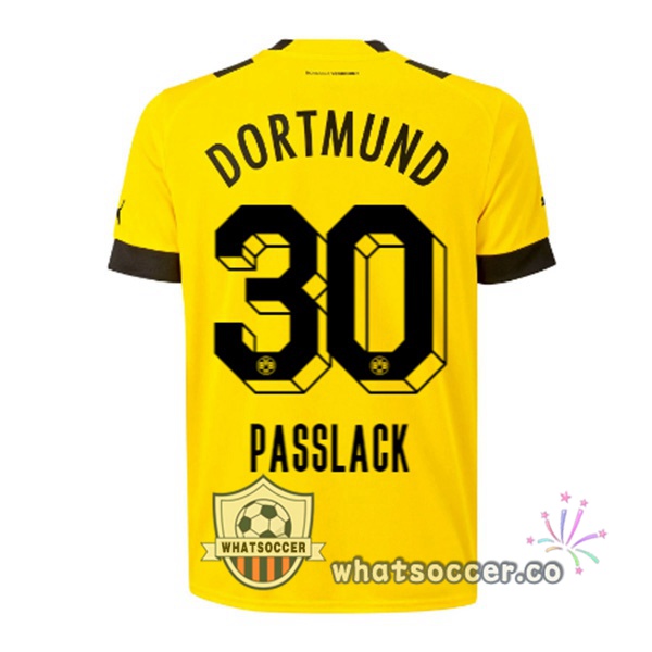 Dortmund BVB (Passlack 30) Home Soccer Jerseys Yellow 2022-2023