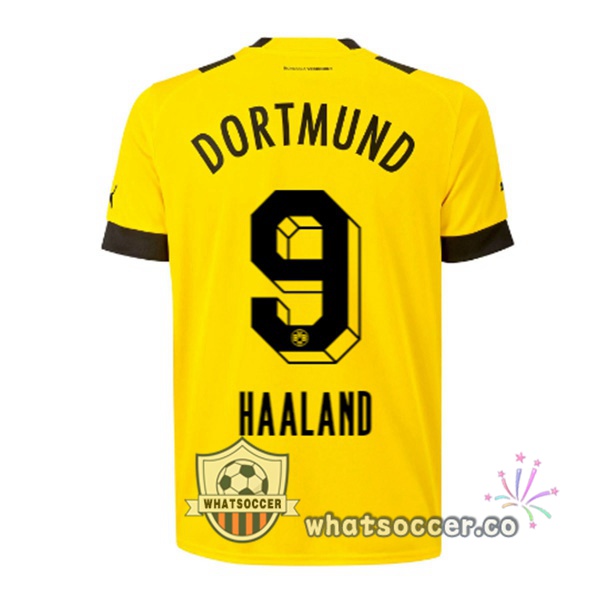 Dortmund BVB (Haaland 9) Home Soccer Jerseys Yellow 2022-2023