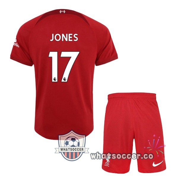 FC Liverpool (JONES 17) Kids Home Soccer Jerseys Red 2022-2023