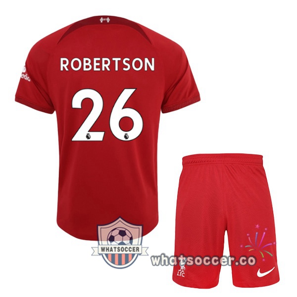 FC Liverpool (ROBERTSON 26) Kids Home Soccer Jerseys Red 2022-2023