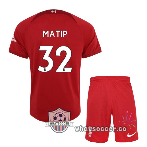 FC Liverpool (MATIP 32) Kids Home Soccer Jerseys Red 2022-2023