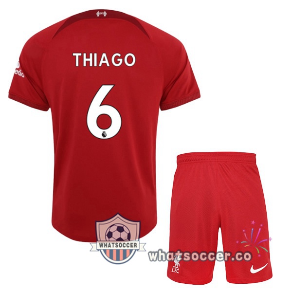 FC Liverpool (THIAGO 6) Kids Home Soccer Jerseys Red 2022-2023