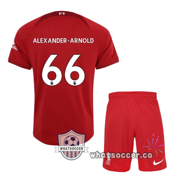 FC Liverpool (ALEXANDER-ARNOLD 66) Kids Home Soccer Jerseys Red 2022-2023