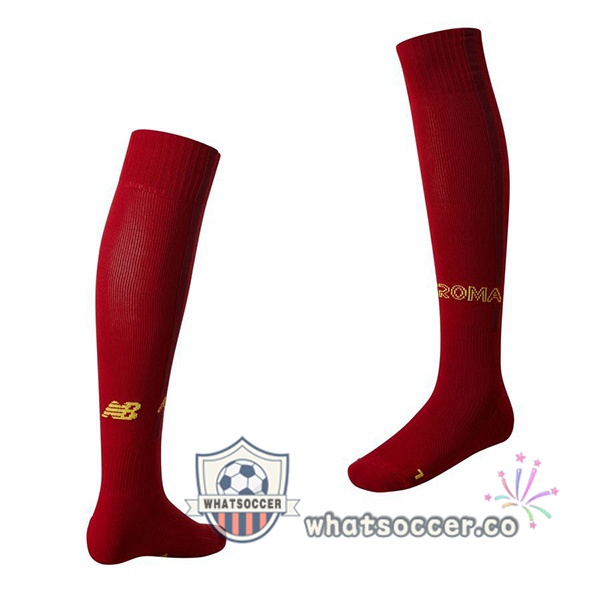 AS Roma Home Soccer Socks Red 2022-2023