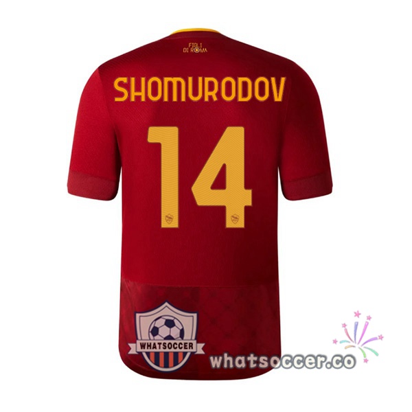 AS Roma (SHOMURODOV 14) Home Soccer Jerseys Red 2022-2023