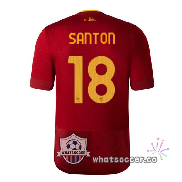 AS Roma (SANTON 18) Home Soccer Jerseys Red 2022-2023