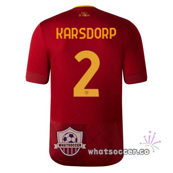 AS Roma (KARSDORP 2) Home Soccer Jerseys Red 2022-2023