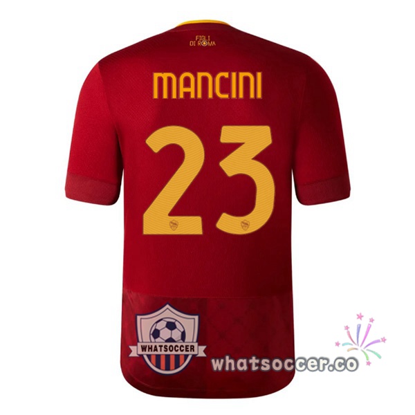 AS Roma (MANCINI 23) Home Soccer Jerseys Red 2022-2023