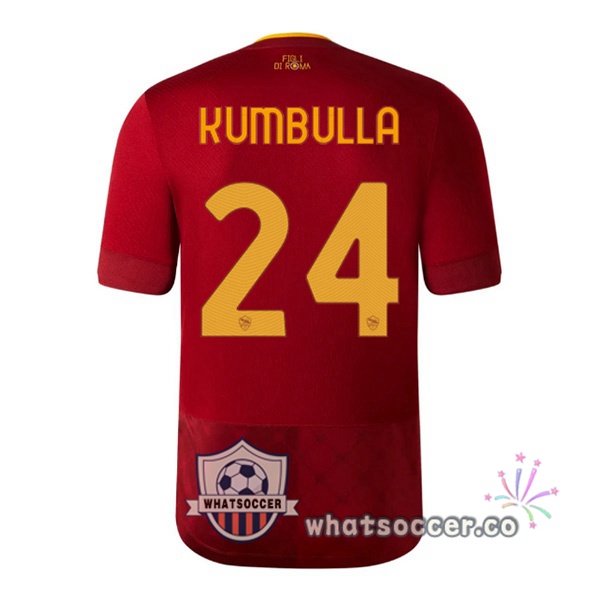 AS Roma (KUMBULLA 24) Home Soccer Jerseys Red 2022-2023