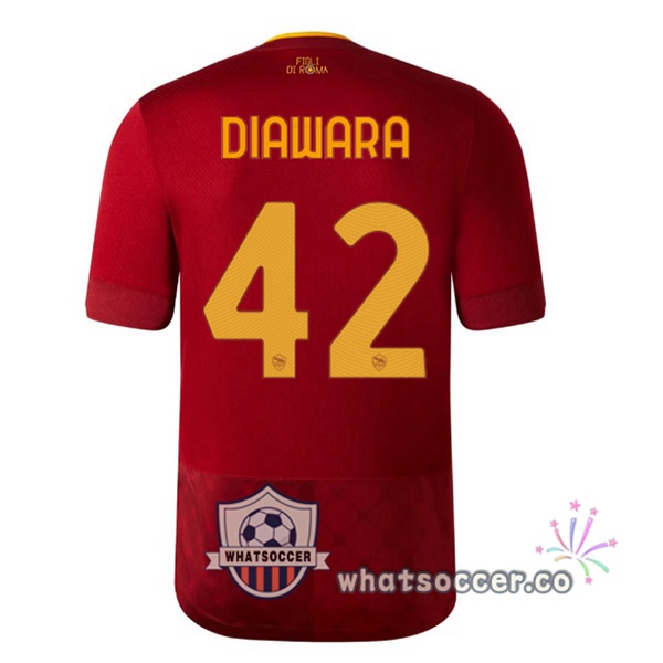 AS Roma (DIAWARA 42) Home Soccer Jerseys Red 2022-2023