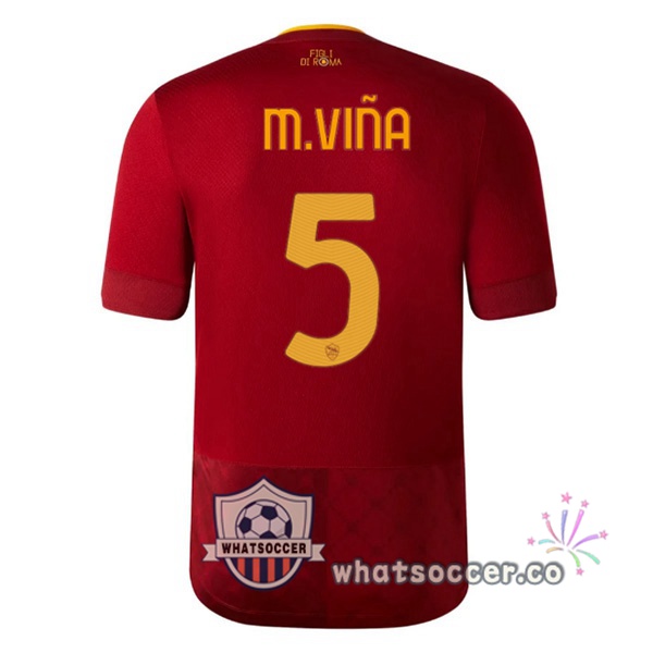 AS Roma (M.VIÑA 5) Home Soccer Jerseys Red 2022-2023