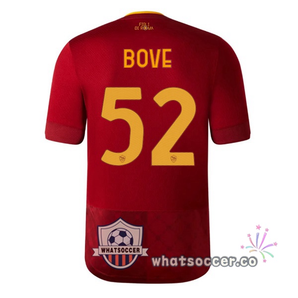 AS Roma (BOVE 52) Home Soccer Jerseys Red 2022-2023