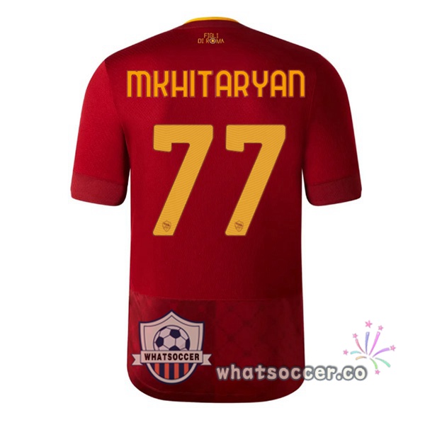AS Roma (MKHITARYAN 77) Home Soccer Jerseys Red 2022-2023