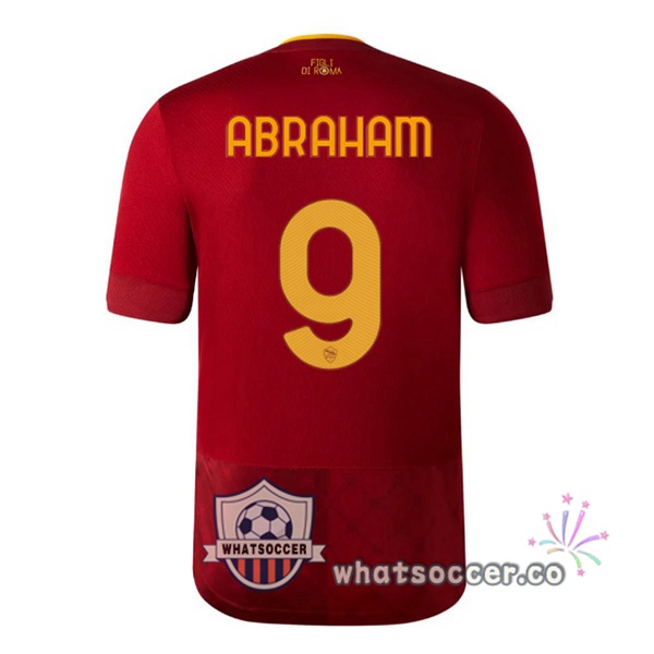 AS Roma (ABRAHAM 9) Home Soccer Jerseys Red 2022-2023