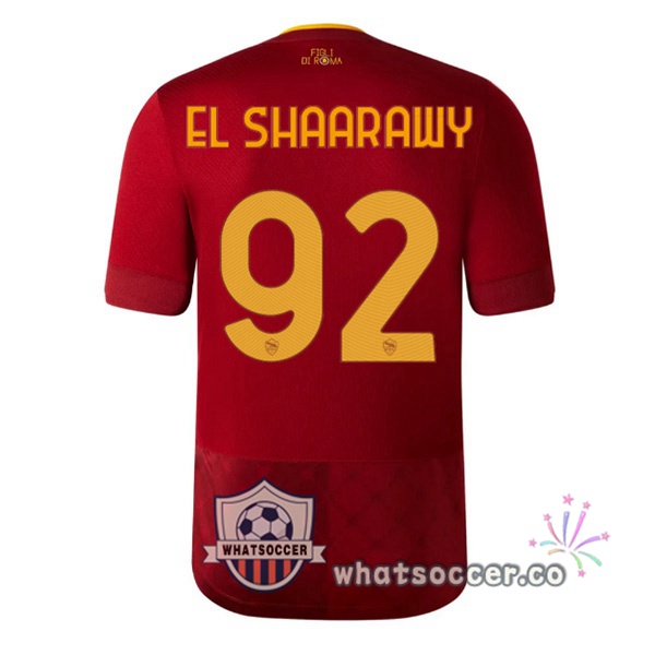 AS Roma (EL SHAARAWY 92) Home Soccer Jerseys Red 2022-2023