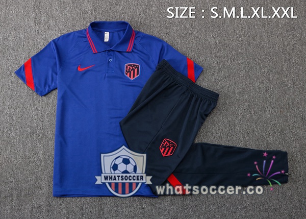 Training Polo Atletico Madrid + Pants Blue 2022-2023