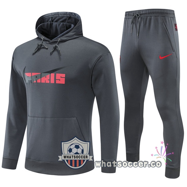 Paris PSG Gray Hooded Jacket 2022-2023