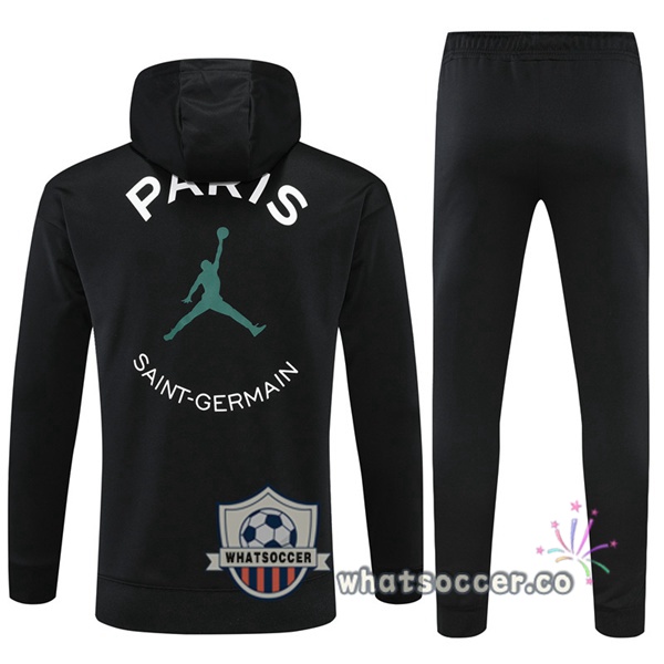 JORDAN Paris PSG Black Hooded Jacket 2022-2023