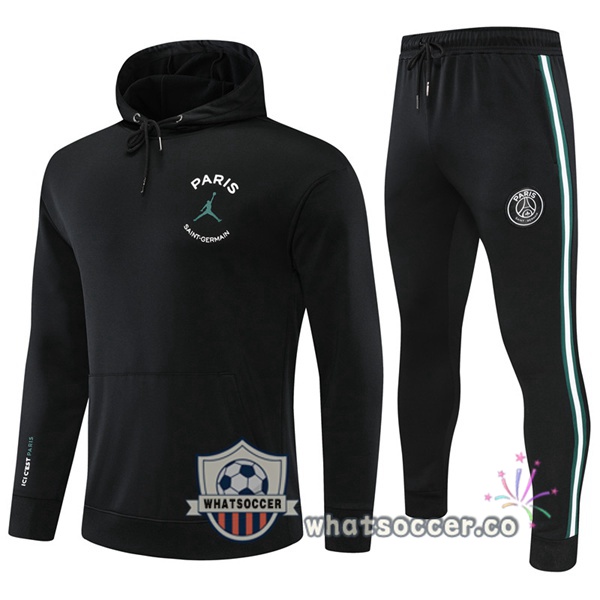 JORDAN Paris PSG Black Hooded Jacket 2022-2023