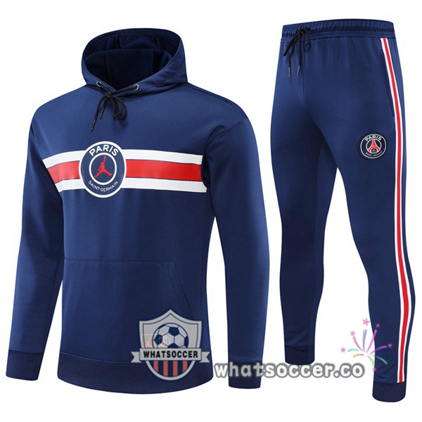 JORDAN Paris PSG Blue Hooded Jacket 2022-2023