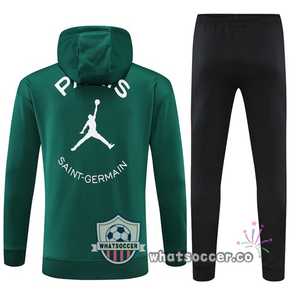 JORDAN Paris PSG Green Hooded Jacket 2022-2023