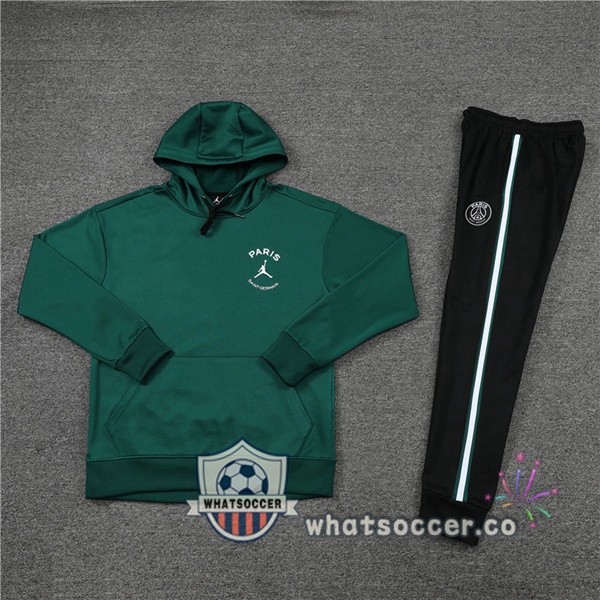 JORDAN Paris PSG Green Hooded Jacket 2022-2023