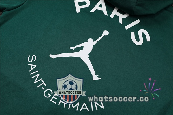JORDAN Paris PSG Green Hooded Jacket 2022-2023