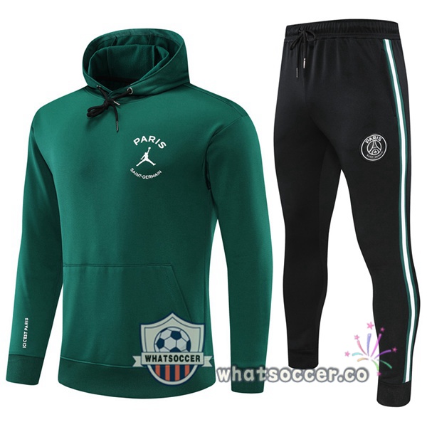 JORDAN Paris PSG Green Hooded Jacket 2022-2023