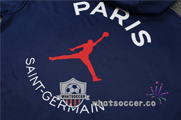 JORDAN Paris PSG Blue Hooded Jacket 2022-2023