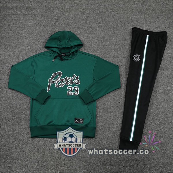 JORDAN Paris PSG Green Hooded Jacket 2022-2023