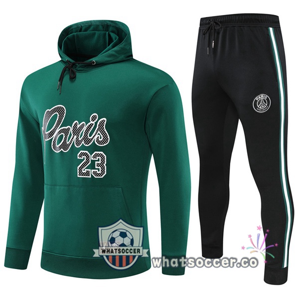 JORDAN Paris PSG Green Hooded Jacket 2022-2023