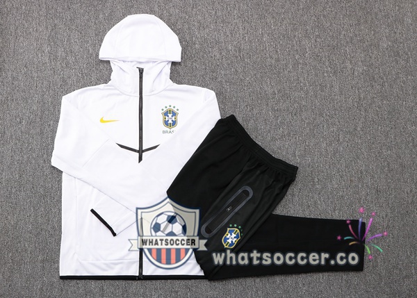 Brazil White Hooded Jacket 2022-2023