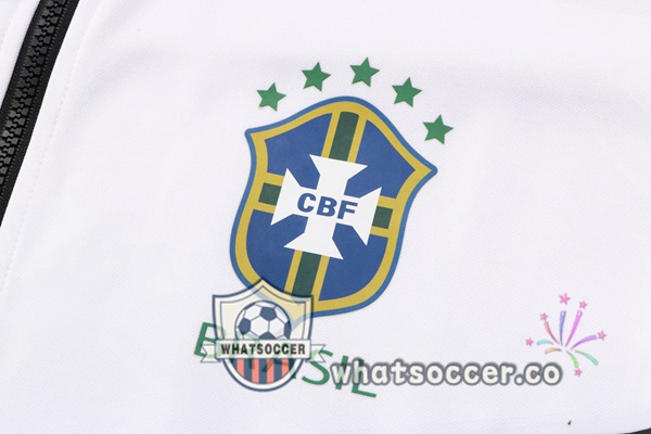 Brazil White Hooded Jacket 2022-2023