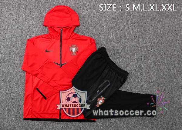 Portugal Red Hooded Jacket 2022-2023