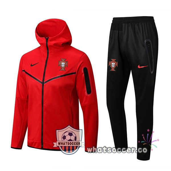 Portugal Red Hooded Jacket 2022-2023