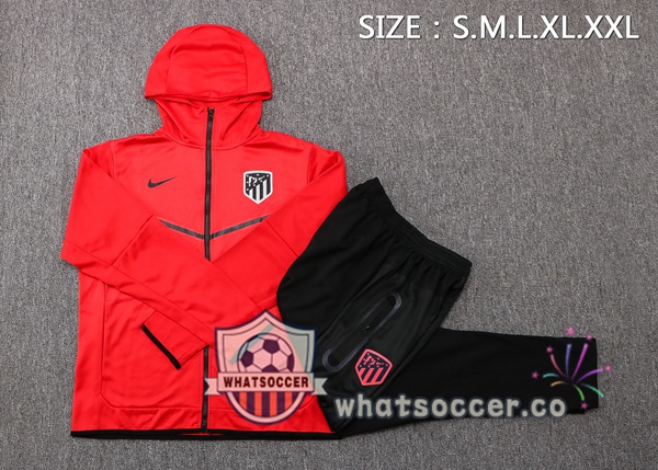 Atletico Madrid Red Hooded Jacket 2022-2023