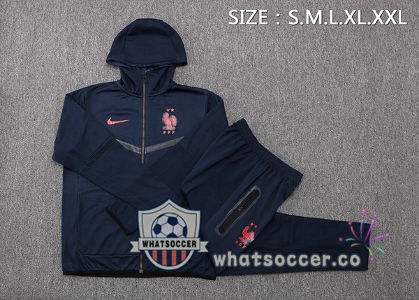 France Blue Royal Hooded Jacket 2022-2023