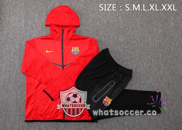 FC Barcelona Red Hooded Jacket 2022-2023