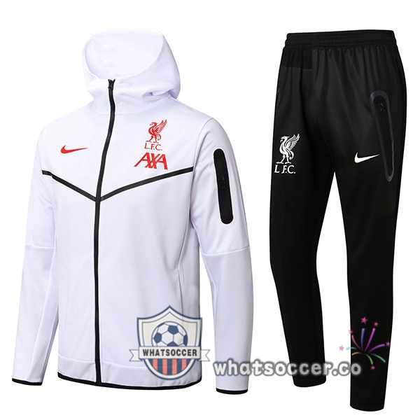 FC Liverpool White Hooded Jacket 2022-2023