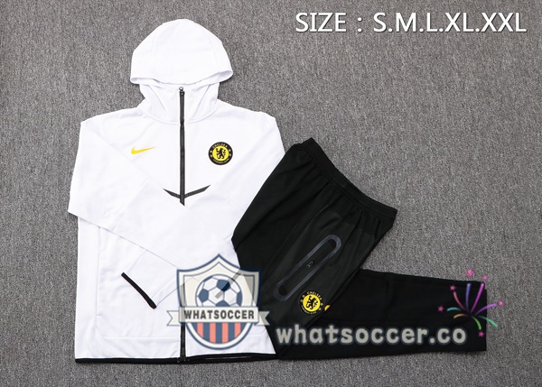 FC Chelsea White Hooded Jacket 2022-2023