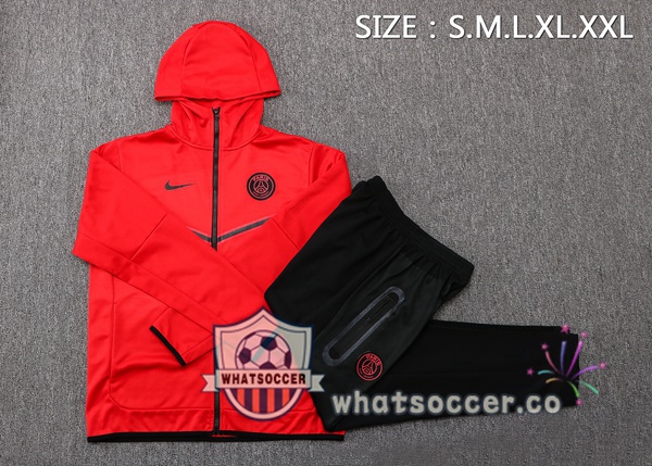 Paris PSG Red Hooded Jacket 2022-2023