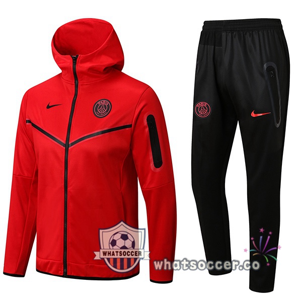 Paris PSG Red Hooded Jacket 2022-2023