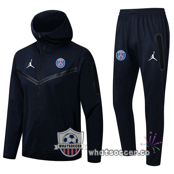 JORDAN Paris PSG Blue Royal Hooded Jacket 2022-2023
