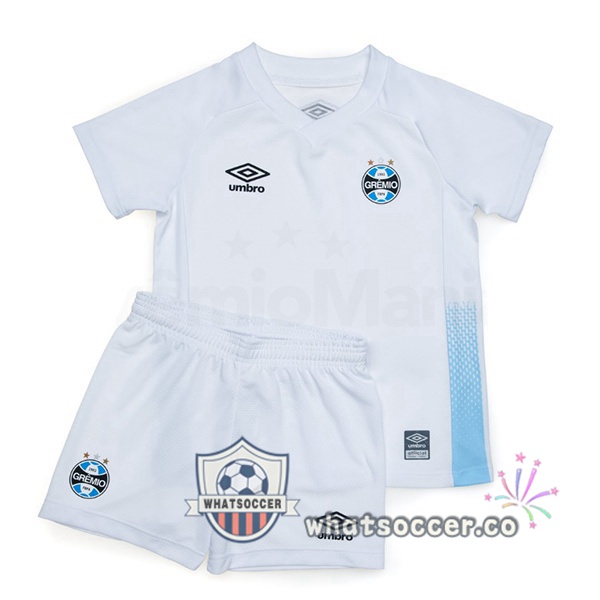 Gremio Kids Away Soccer Jerseys White 2022-2023