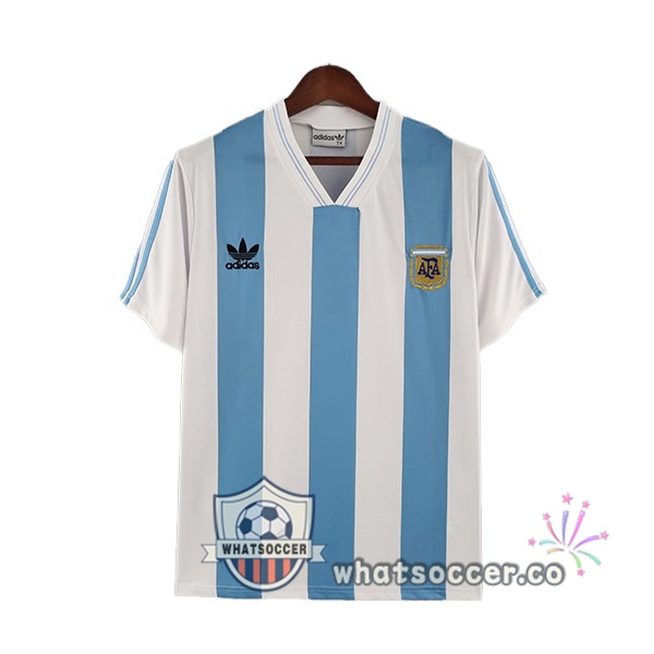 Argentina Retro Home Soccer Jerseys Blue White 1993