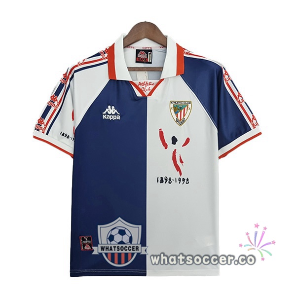 Athletic Bilbao Retro Away Soccer Jerseys Blue White 1997-1998