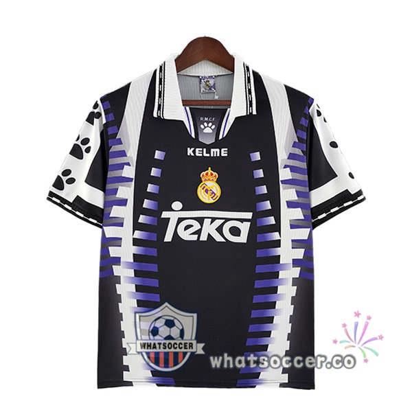 Real Madrid Retro Third Soccer Jerseys Black 1997-1998